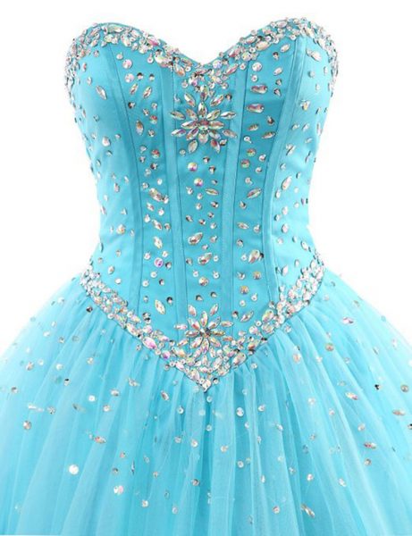 Light Blue Princess Style Ball Gown Style #116 10A - BU Boutique