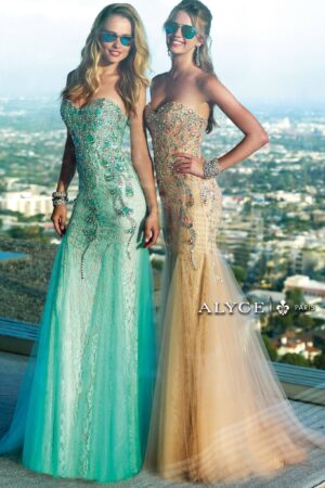 Alyce Paris Mint Form Fitted 6390